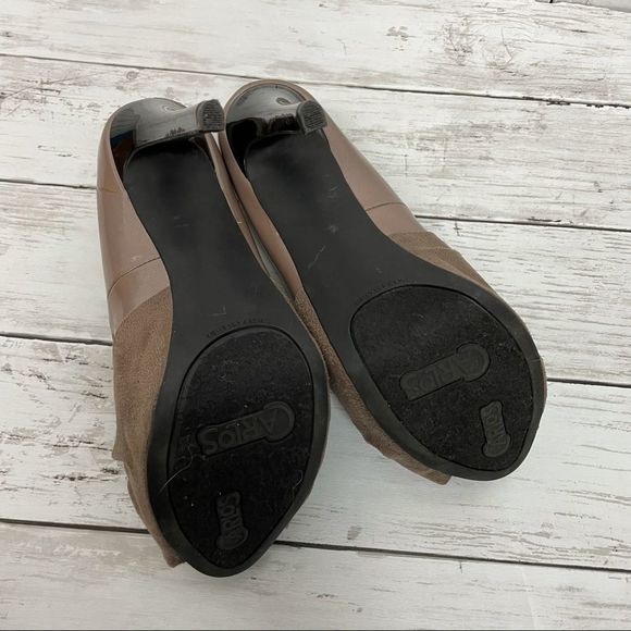 CARLOS Santana Taupe Peep Toe Heel Bow Tie Shoes Size 6 - Picture 7 of 13